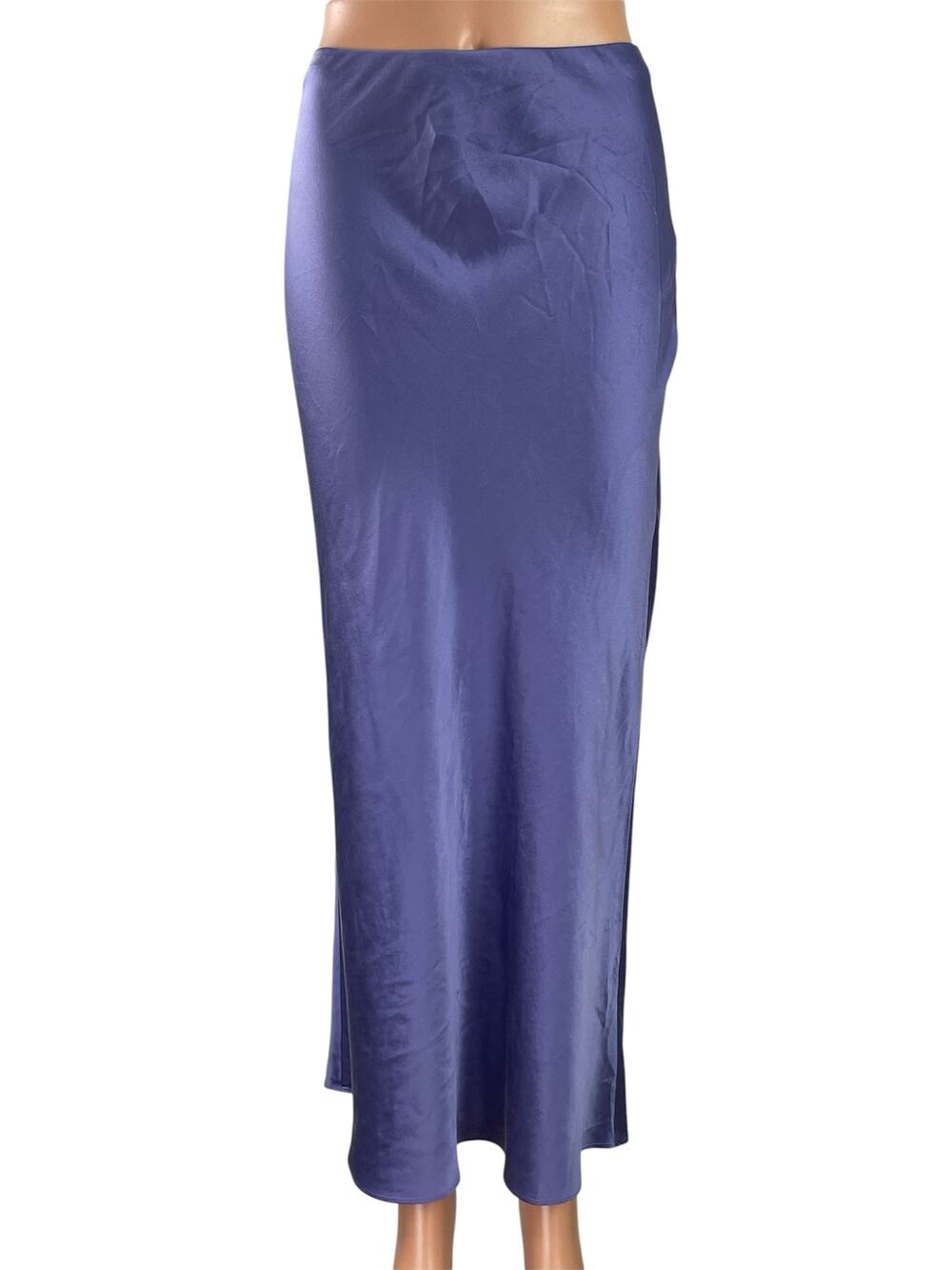 Reformation Purple Silky Satin High Waist Straight Maxi A-Line Slip Skirt Size 4
